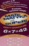 MATEMATYKA JEST SUPER KLASY 4-6 MNOŻENIE KARTY EDUKACYJNE TW